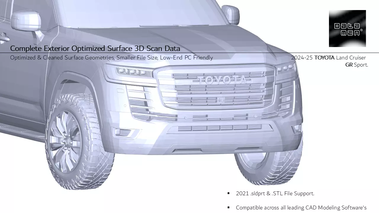 2024 2025 TOYOTA Land Cruiser 300 GR Sport 3D Scan Surface Data 3D model_0