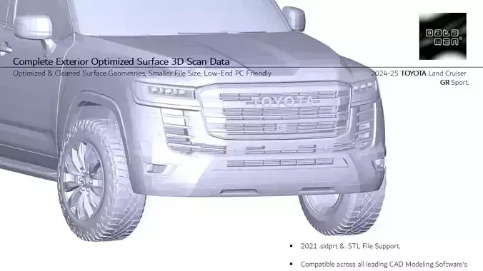 2024 2025 TOYOTA Land Cruiser 300 GR Sport 3D Scan Surface Data 3D model