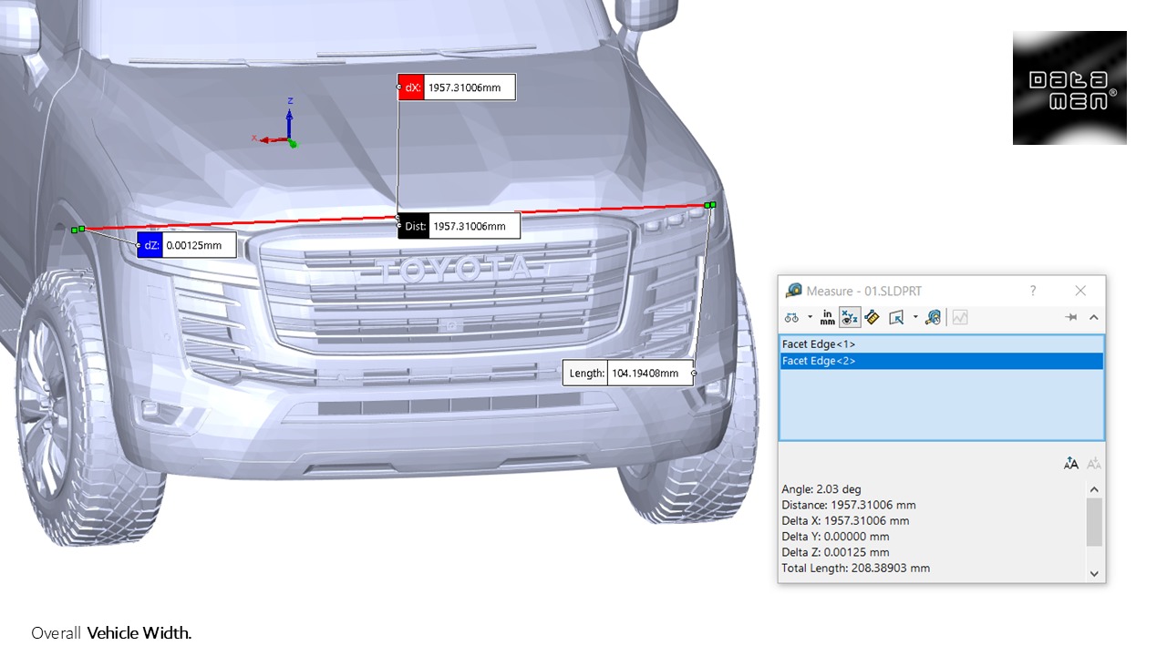 2024 2025 TOYOTA Land Cruiser 300 GR Sport 3D Scan Surface Data 3D model_12