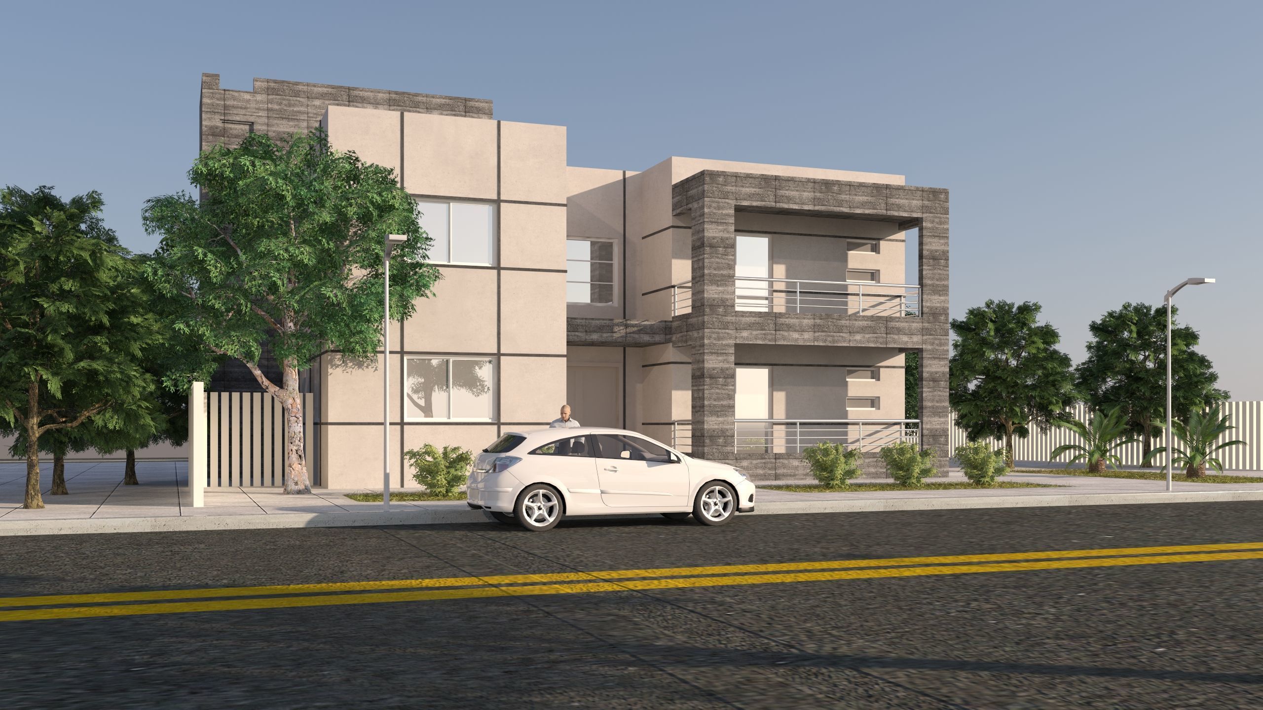 Modern Exterior Villa 3D Model 3D model_8