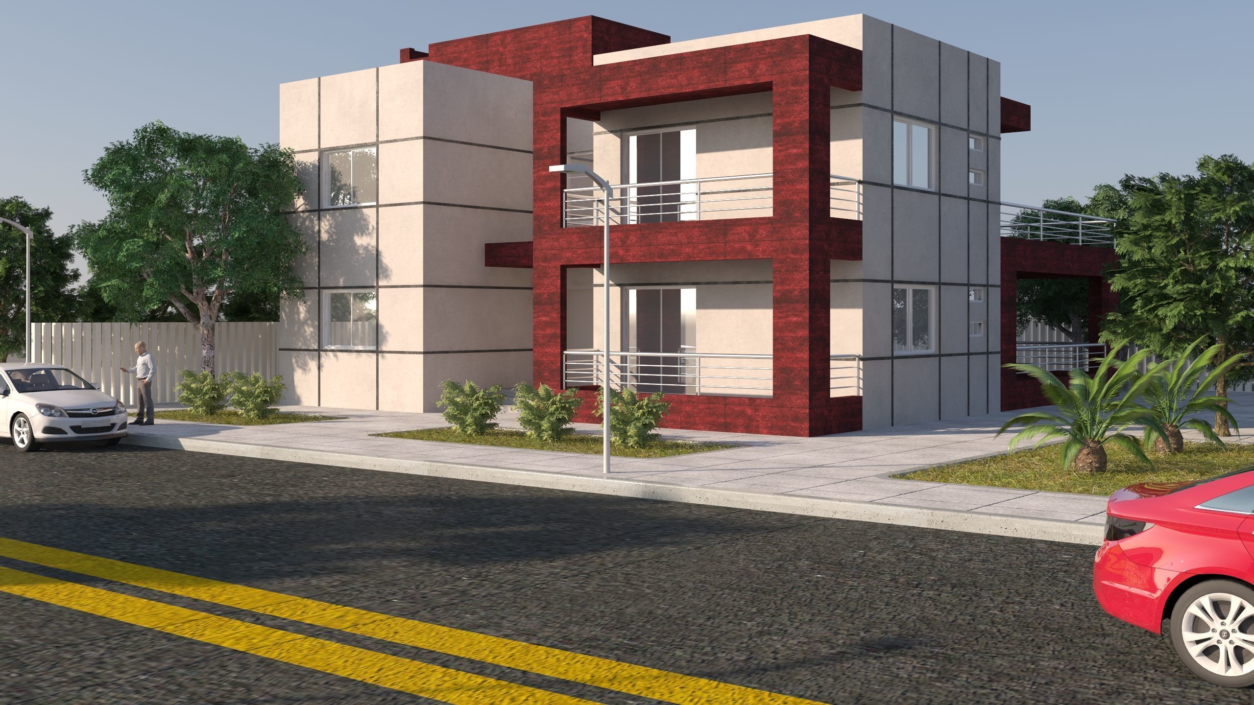 Modern Exterior Villa 3D Model 3D model_3