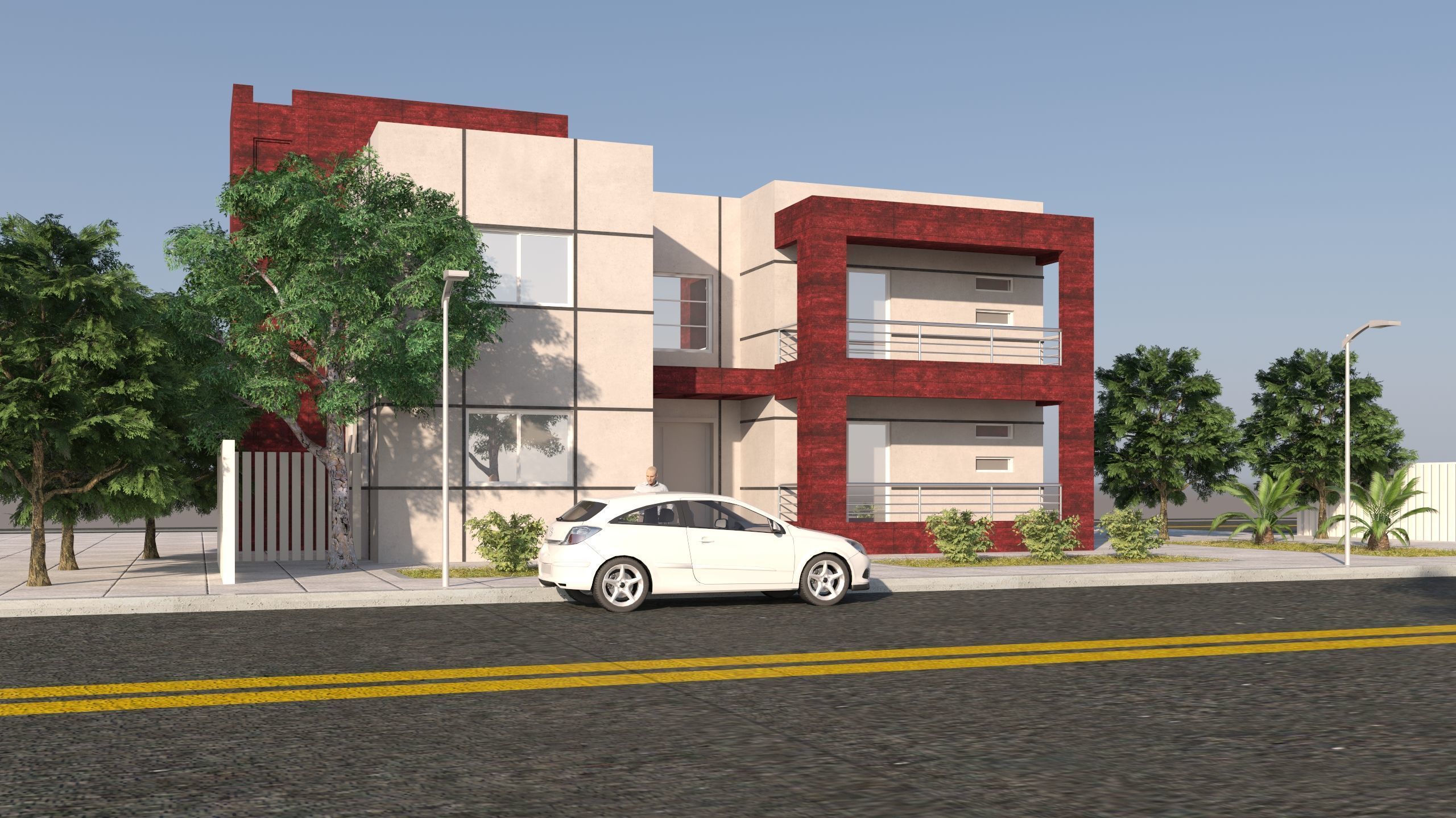 Modern Exterior Villa 3D Model 3D model_4