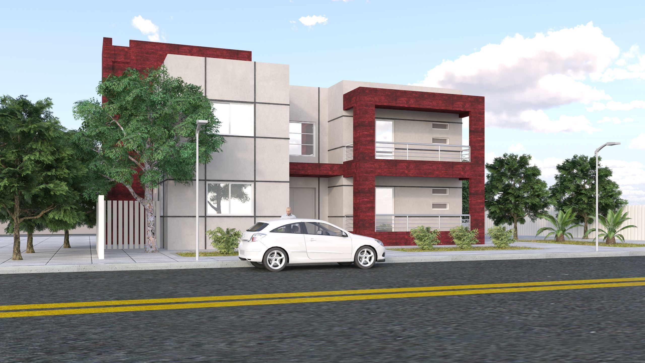 Modern Exterior Villa 3D Model 3D model_5