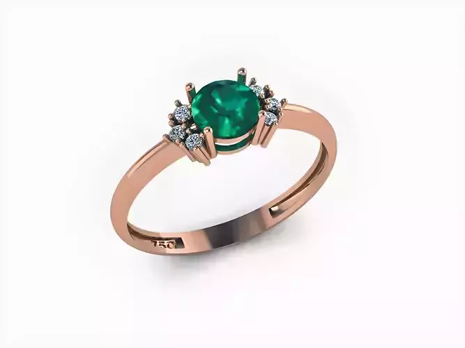 Solitaire Diamond Ring 3D print model