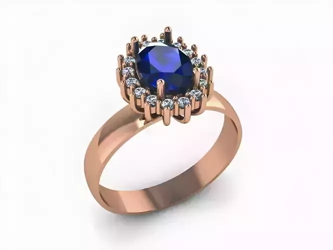 Solitaire Diamond Ring 3D print model