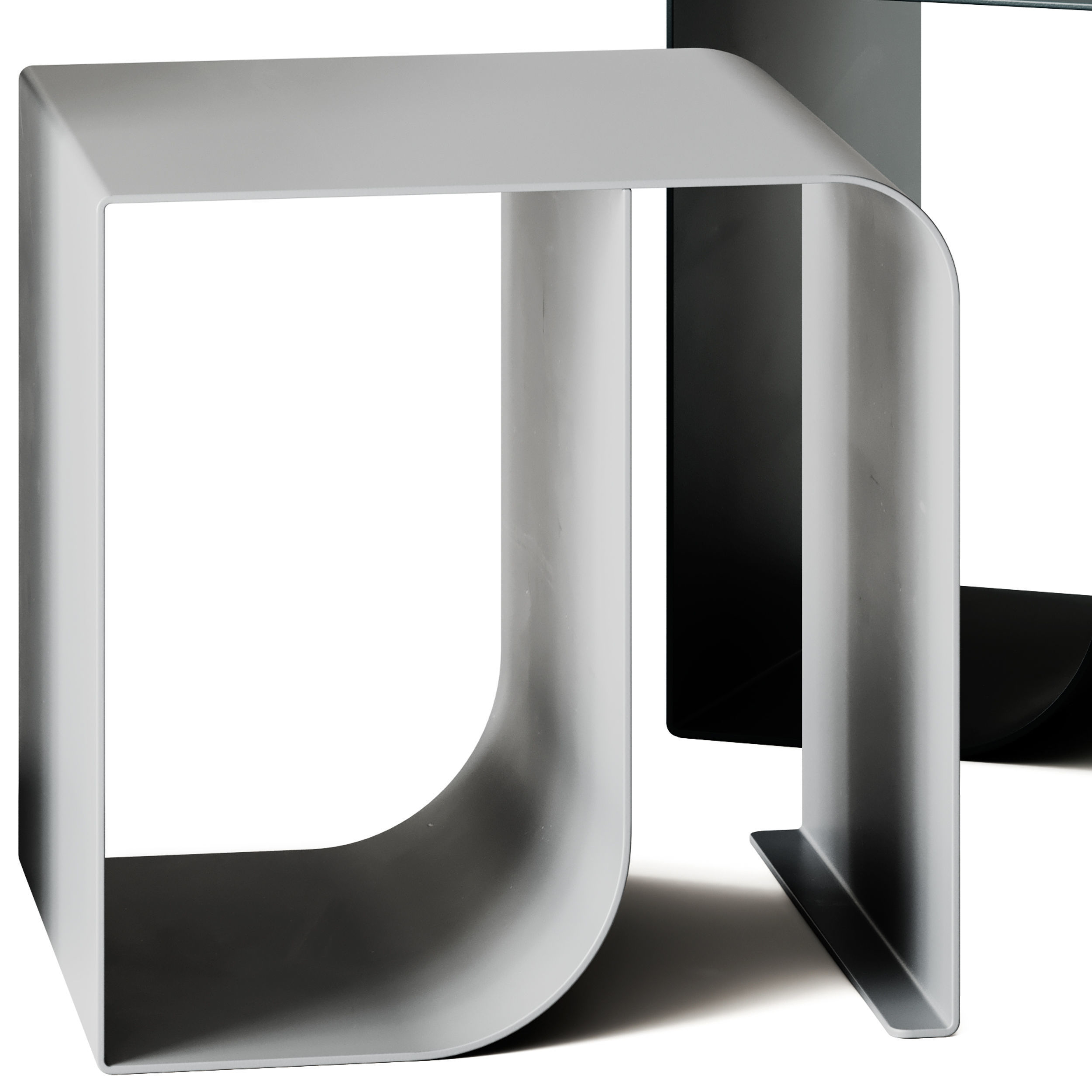 AMPM Ondule Metal Side Table 3D model_4