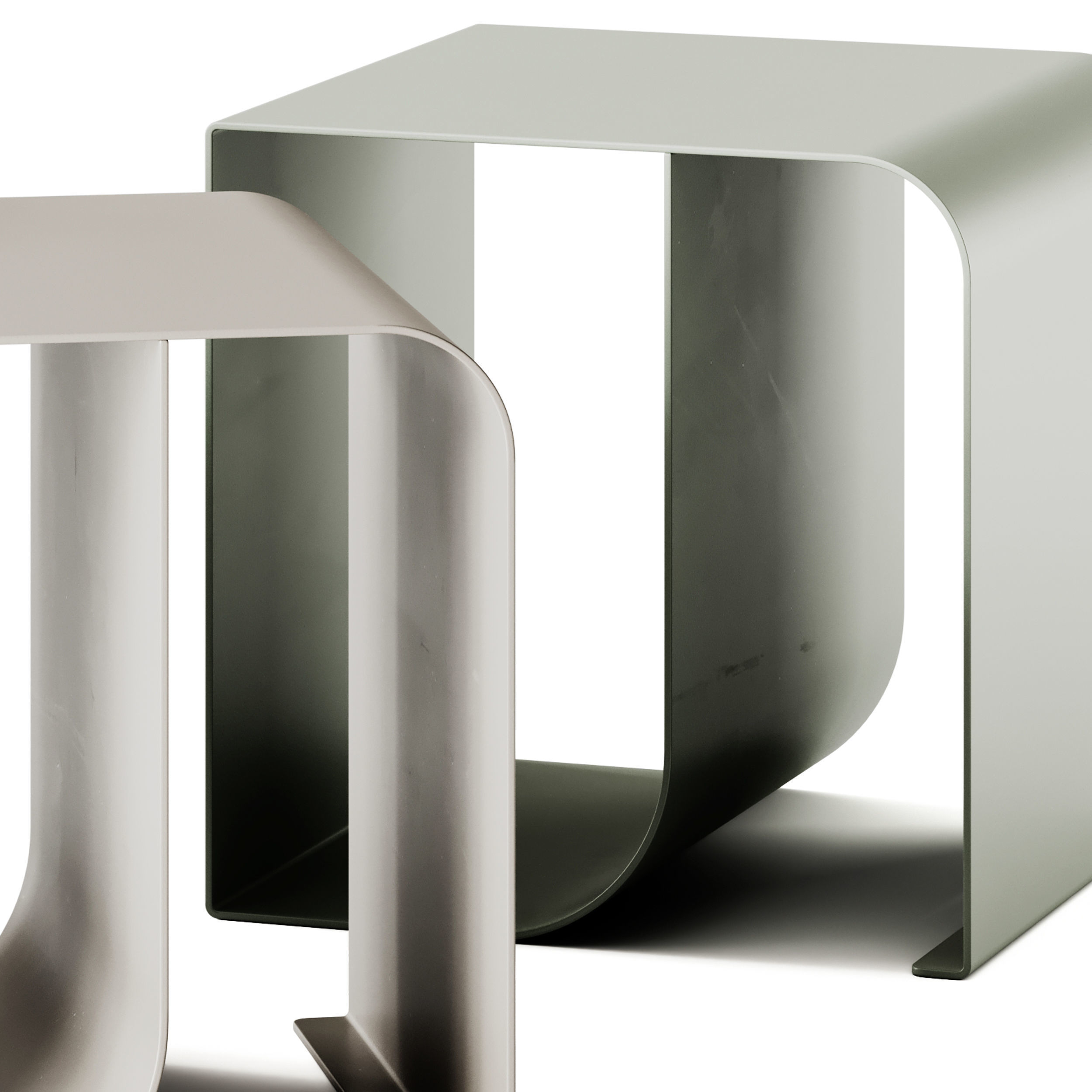 AMPM Ondule Metal Side Table 3D model_3