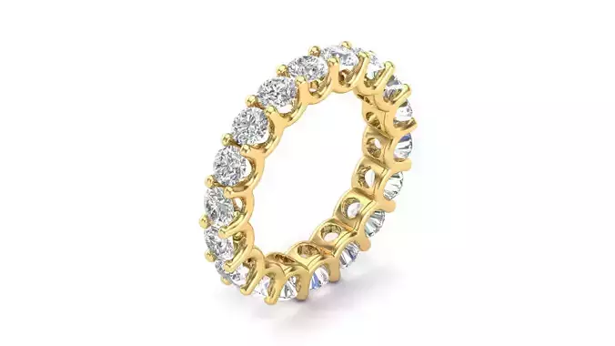 U Shaped Eternity Ring 3 point 8 mm stone size swiss 15 and EU55