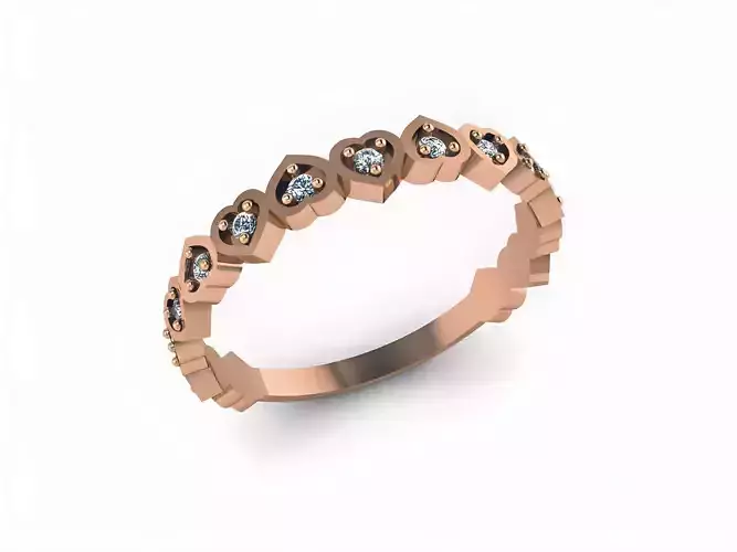 Diamond Band Ring 3D print model