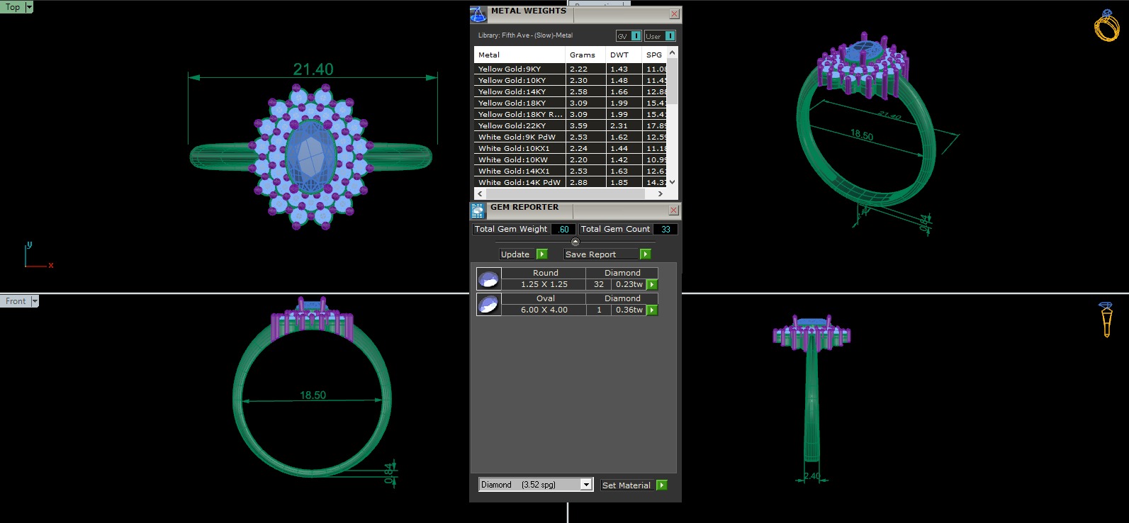 Solitaire Diamond Ring 3D print model_3