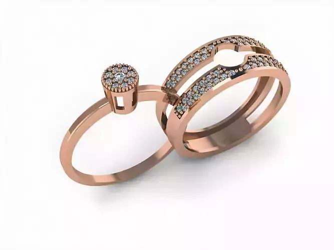 Solitaire Diamond Ring 3D print model