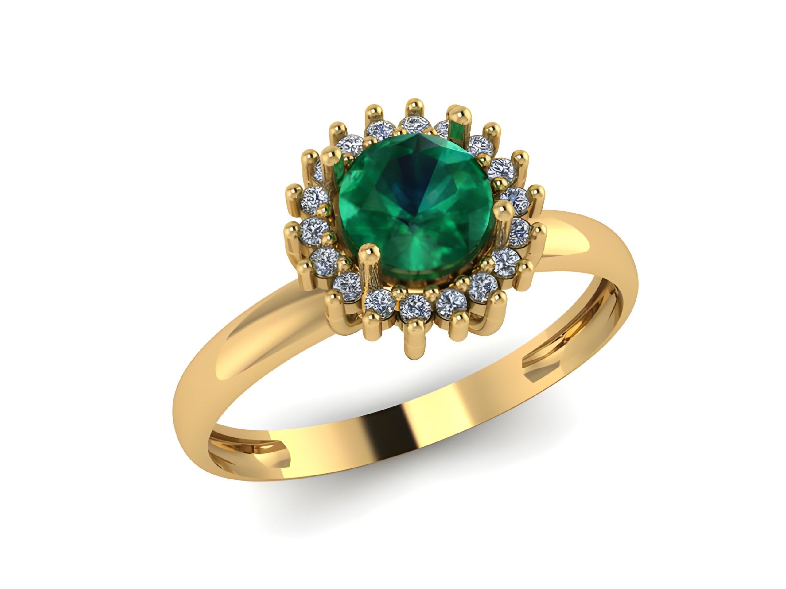 Solitaire Diamond Ring 3D print model_1