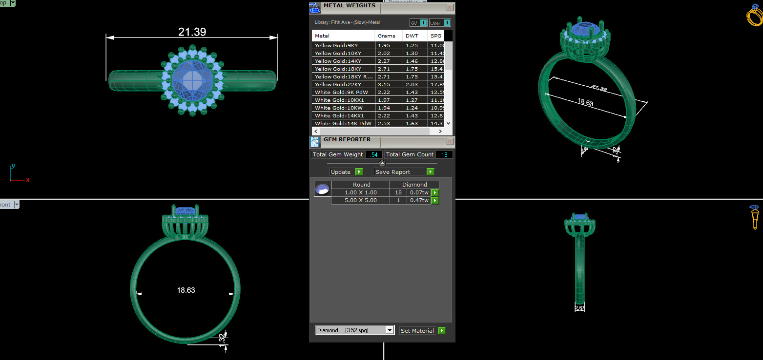 Solitaire Diamond Ring 3D print model_3