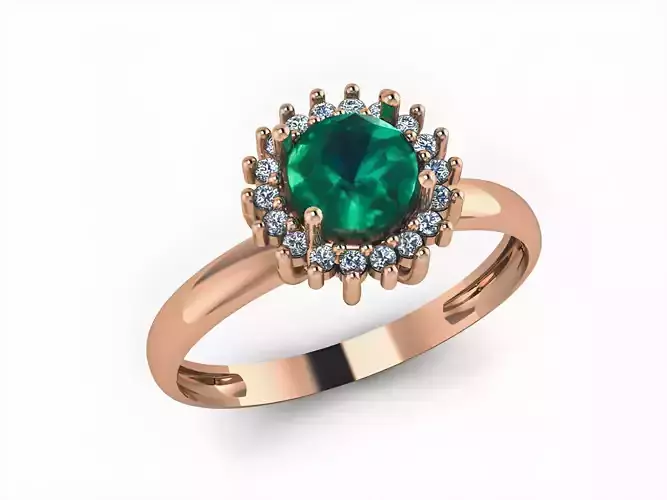 Solitaire Diamond Ring 3D print model