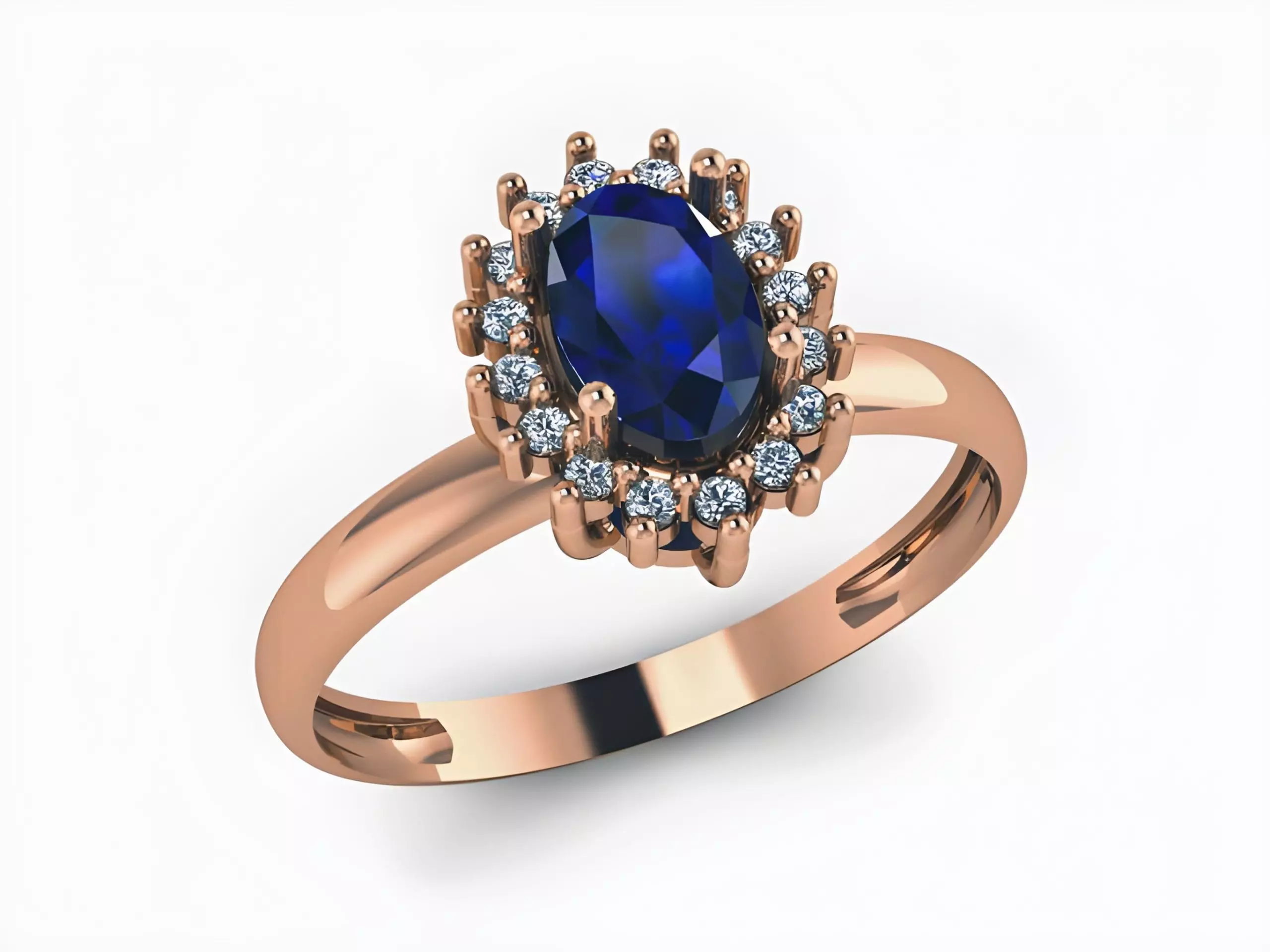 Solitaire Diamond Ring 3D print model_0