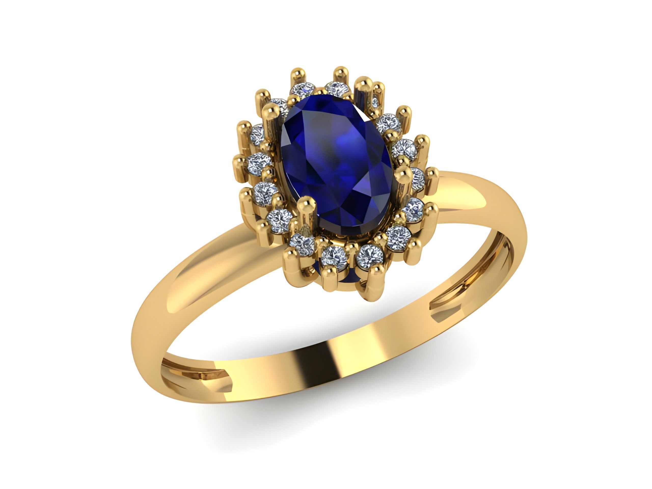 Solitaire Diamond Ring 3D print model_1