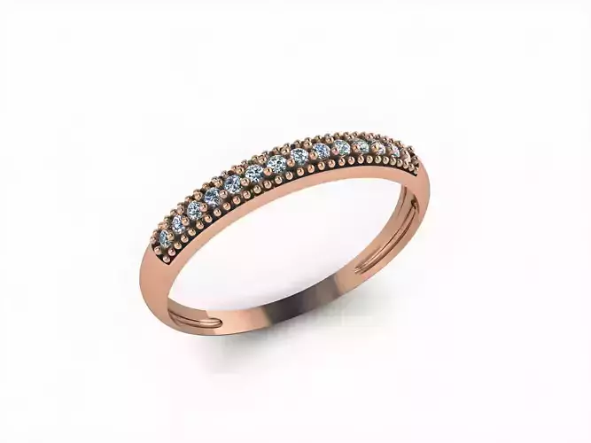Diamond Band Ring 3D print model