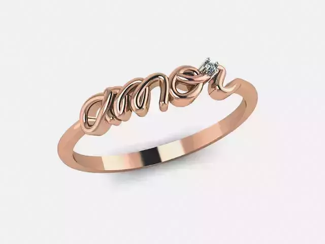 Amor Love Valentine Delicate Diamond Ring