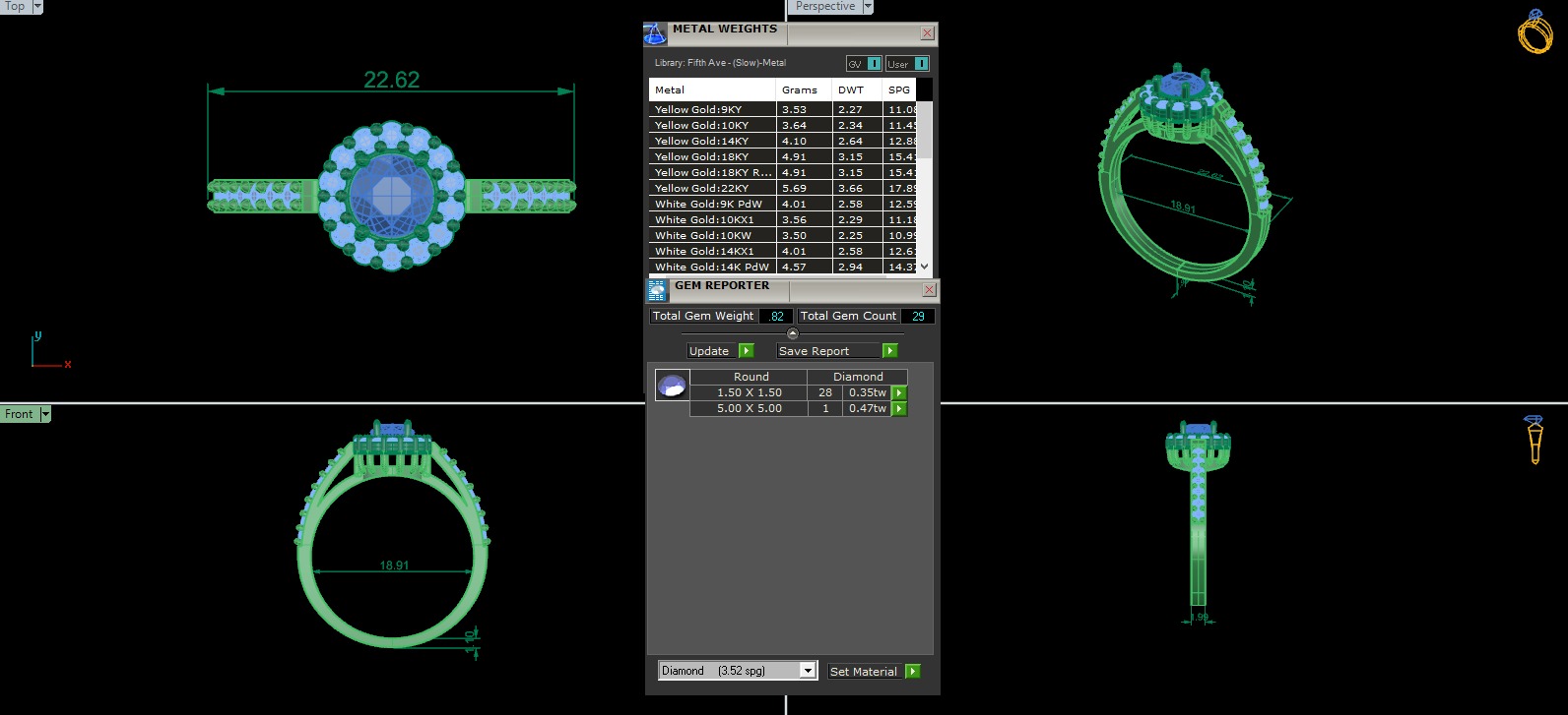 Solitaire Diamond Ring 3D print model_3