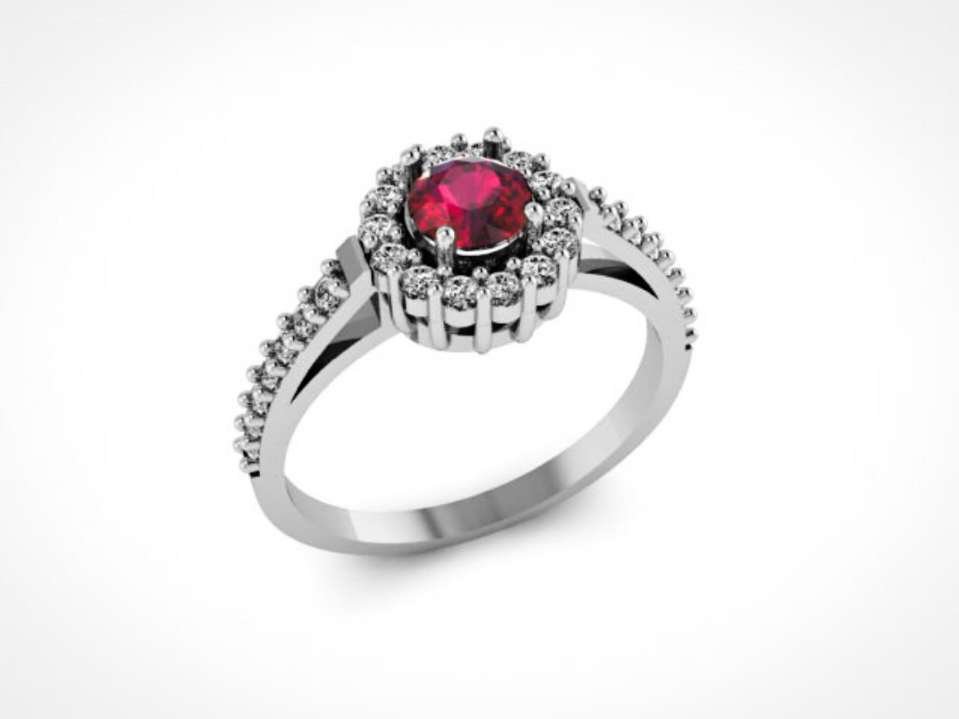 Solitaire Diamond Ring 3D print model_2