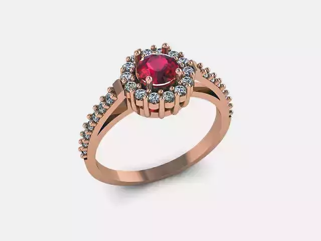 Solitaire Diamond Ring 3D print model