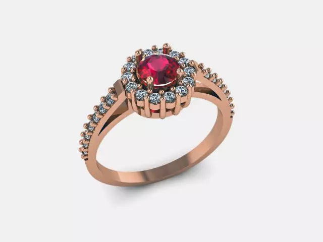 Solitaire Diamond Ring 3D print model_0