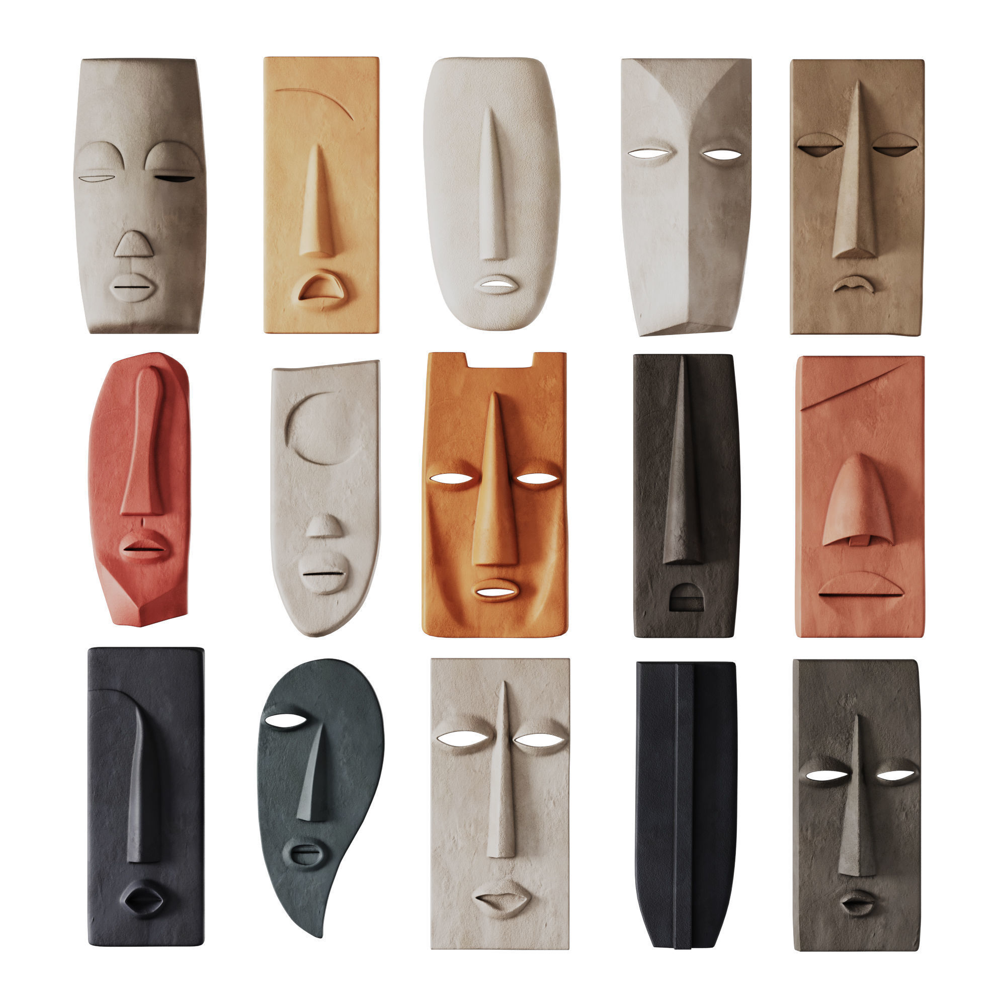 Wall Decor Mask Collection  3D model_1