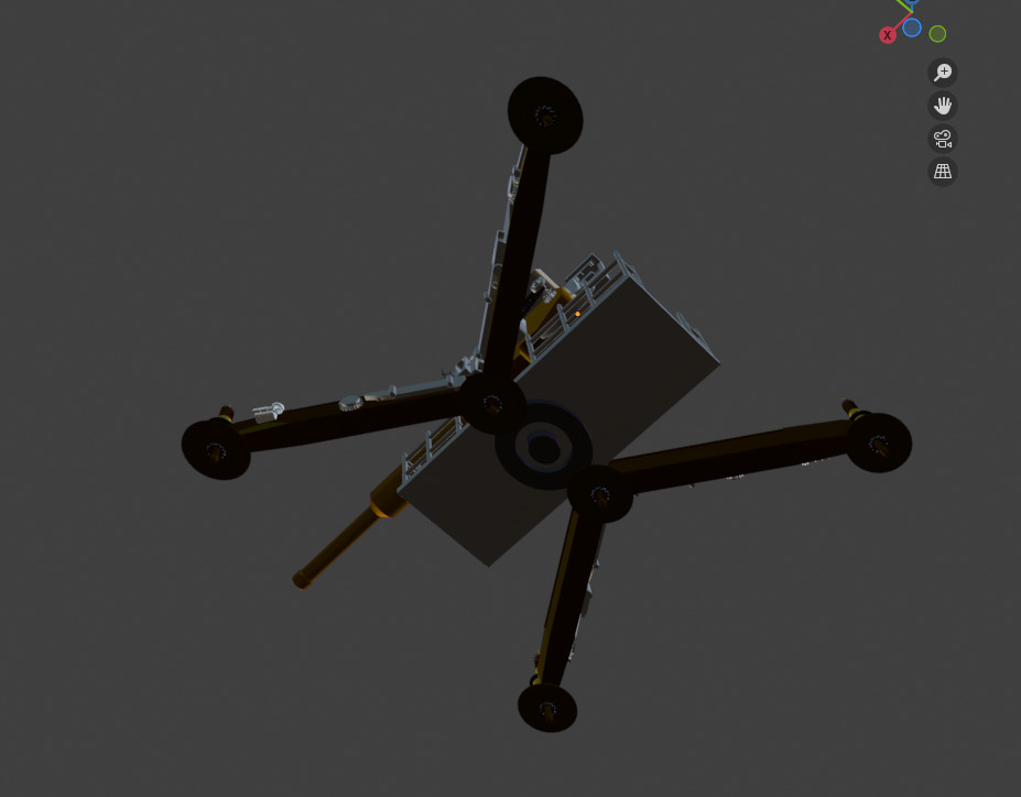 Cannon ww1 3D model_6