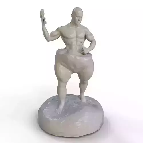 the self made man Statue - 4K PBR - Lowpoly Low-poly 3D model