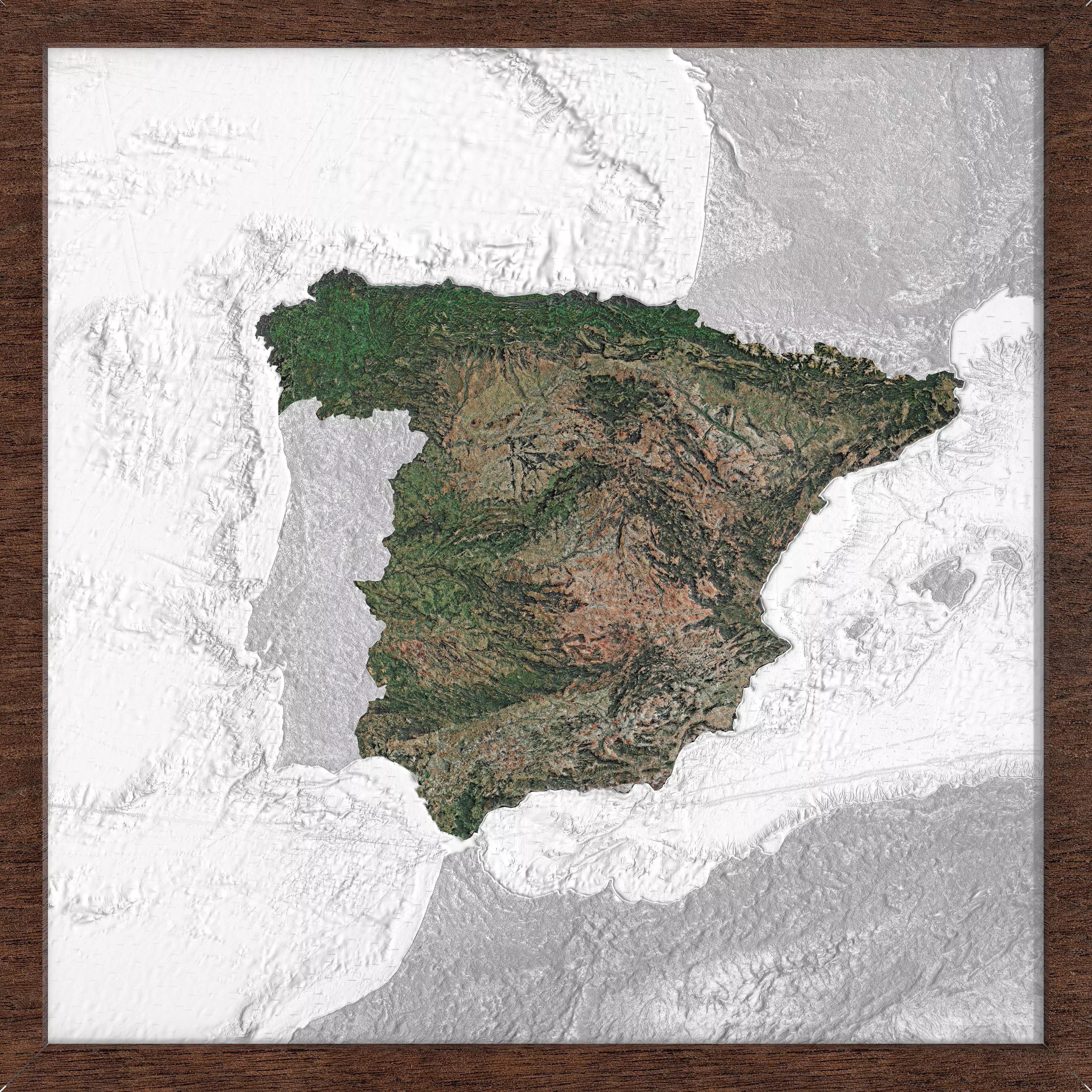 Spain Map 3D Concept 3D model