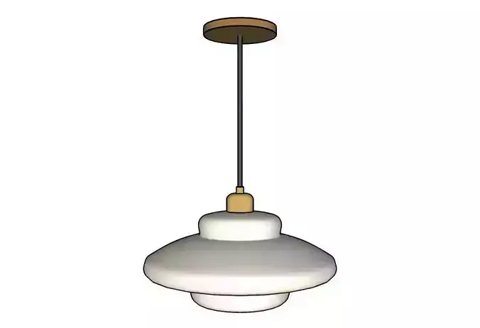 Miller Art Deco Milk Glass Pendant by Tudo and Co 