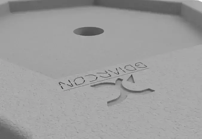 Lavamanos hexagonal de concreto