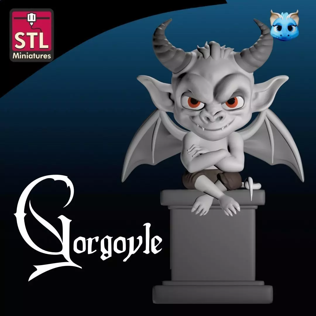Gargoyle Chibi 3D Printable Model 3D print model