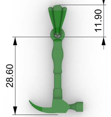 Hammer Pendant 3D print model_17