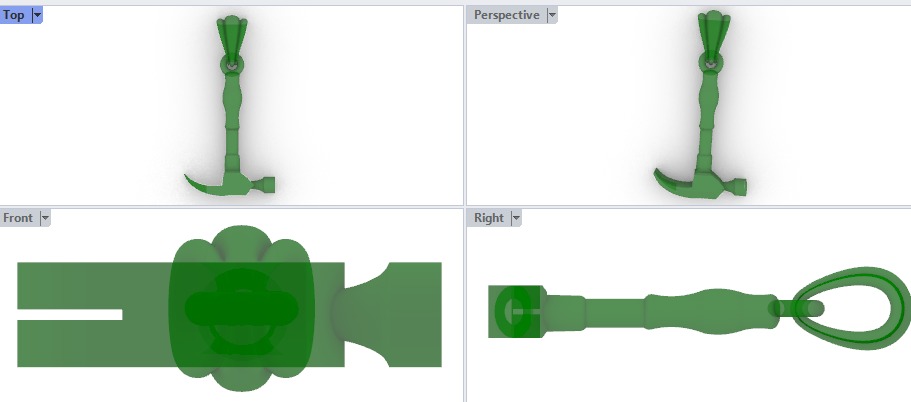 Hammer Pendant 3D print model_18