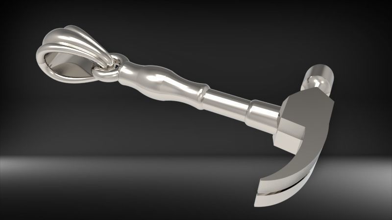 Hammer Pendant 3D print model_22