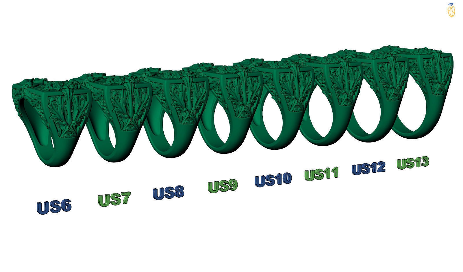 Book of Genesis Creation Of Adam Fresco Sistine Chapel Ring 3D print model_9