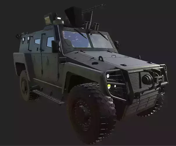 Military car COBRA 2 COBRA2 turkish Low-poly 3D model