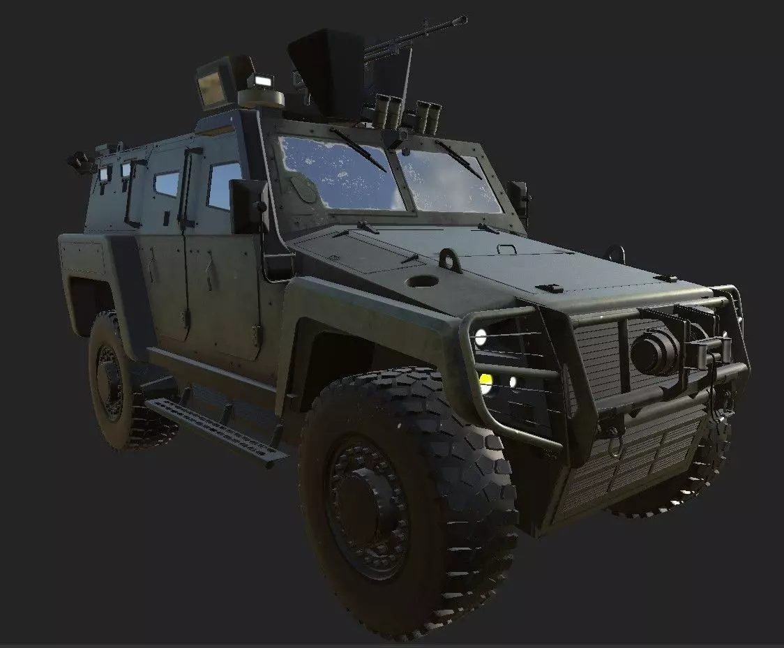 Military car COBRA 2 COBRA2 turkish Low-poly 3D model_0