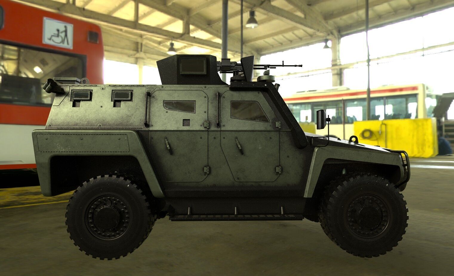 Military car COBRA 2 COBRA2 turkish Low-poly 3D model_9