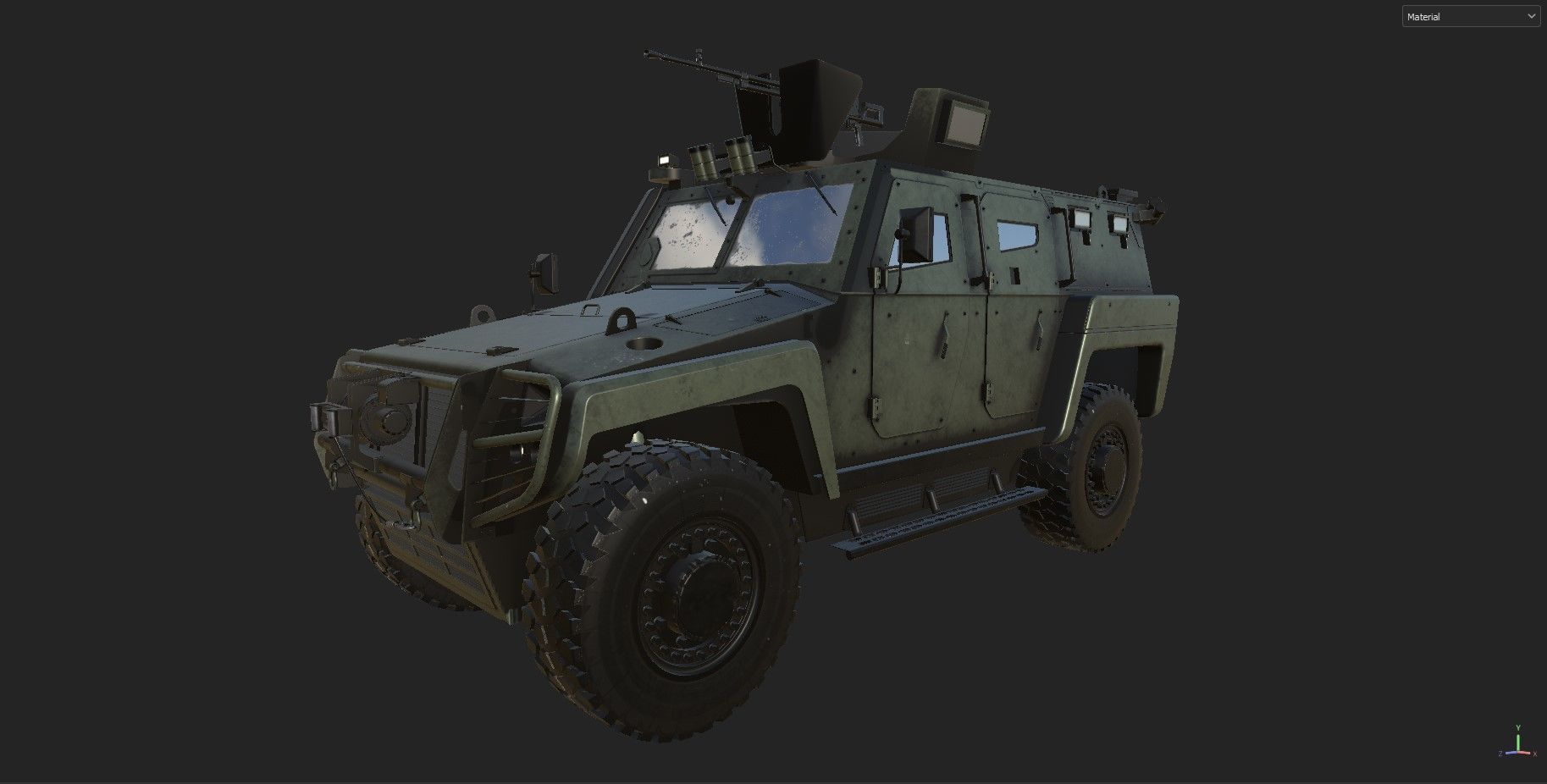 Military car COBRA 2 COBRA2 turkish Low-poly 3D model_4