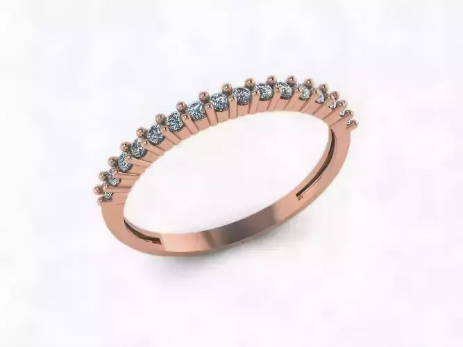 Diamond Band Ring 3D print model