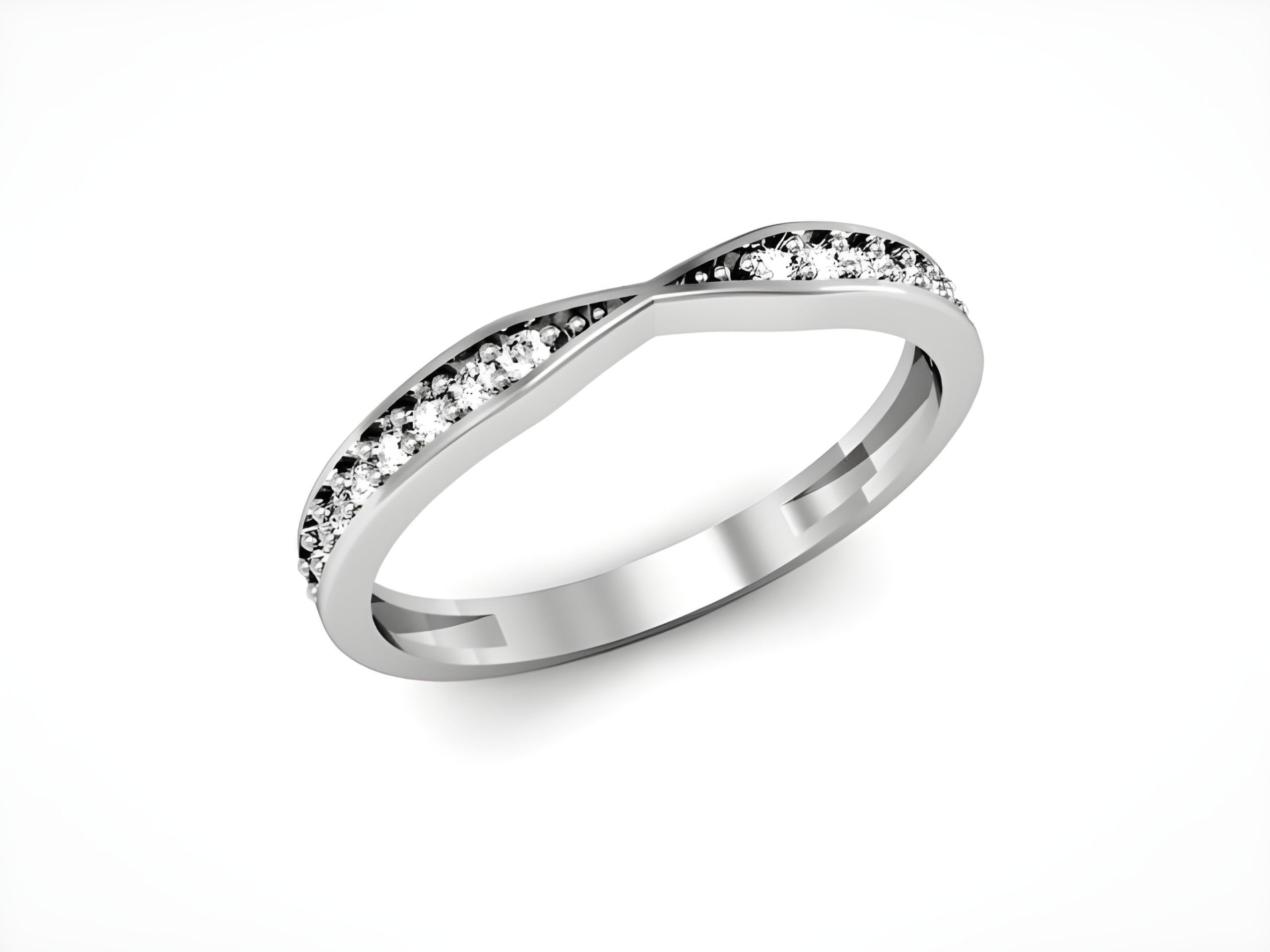 Diamond Band Ring 3D print model_2