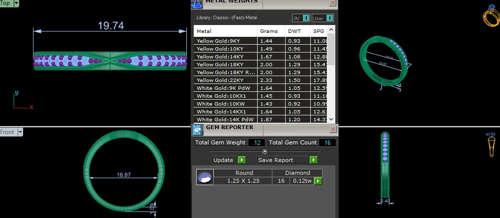 Diamond Band Ring 3D print model_3