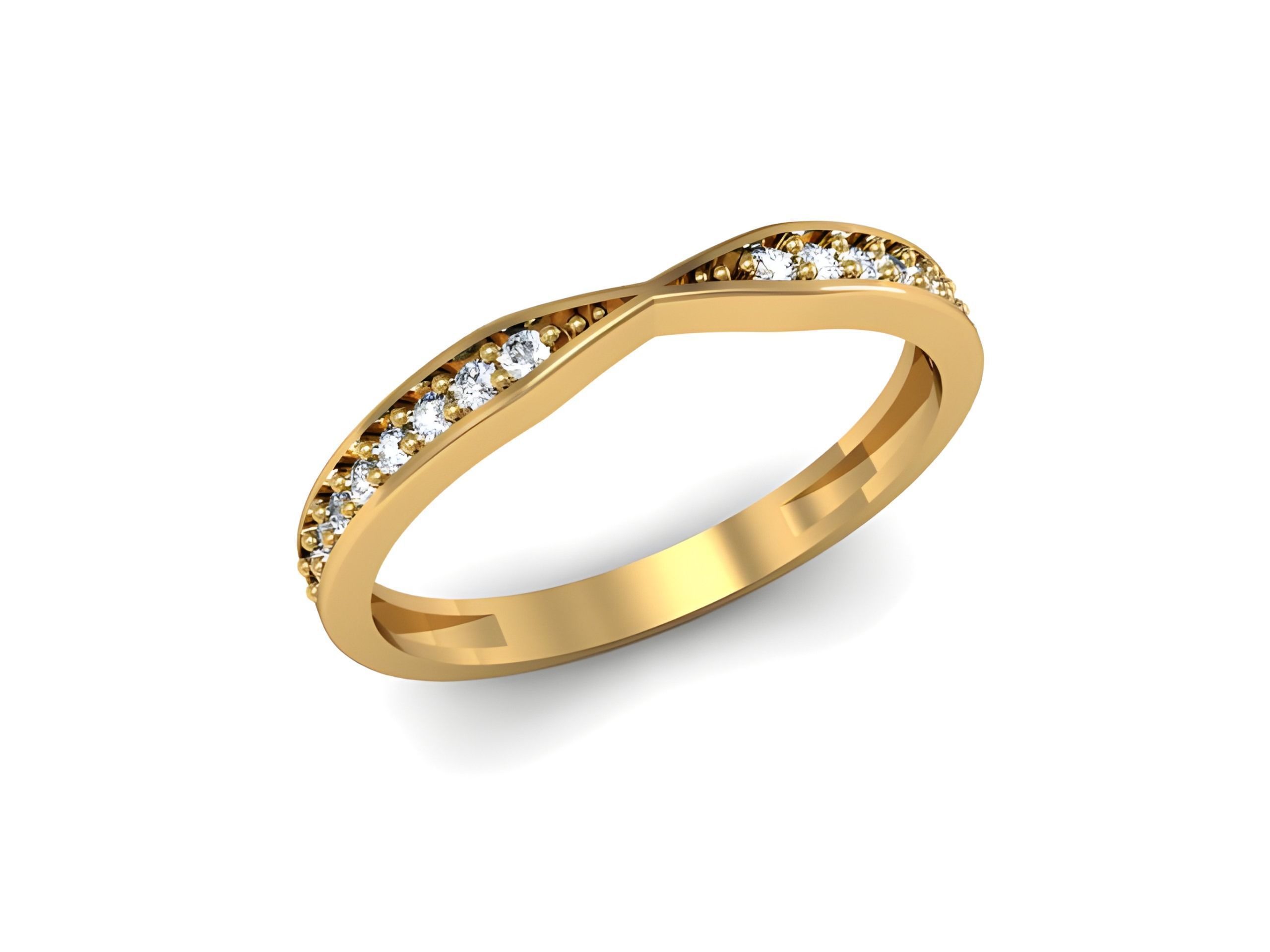Diamond Band Ring 3D print model_1