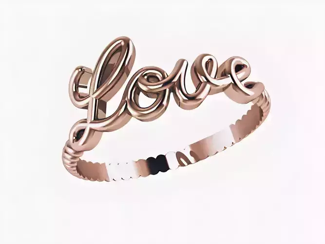 Love Plain Gold Ring