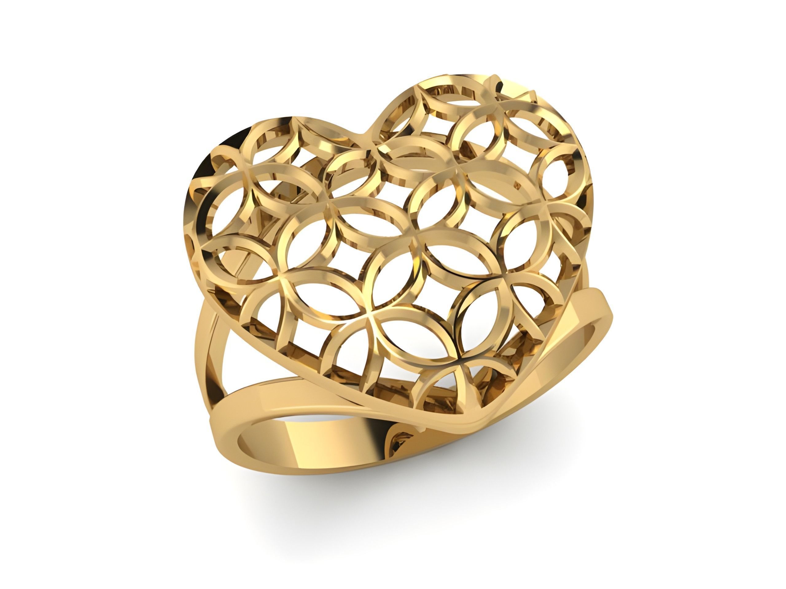 Plain Gold Ring 3D print model_1