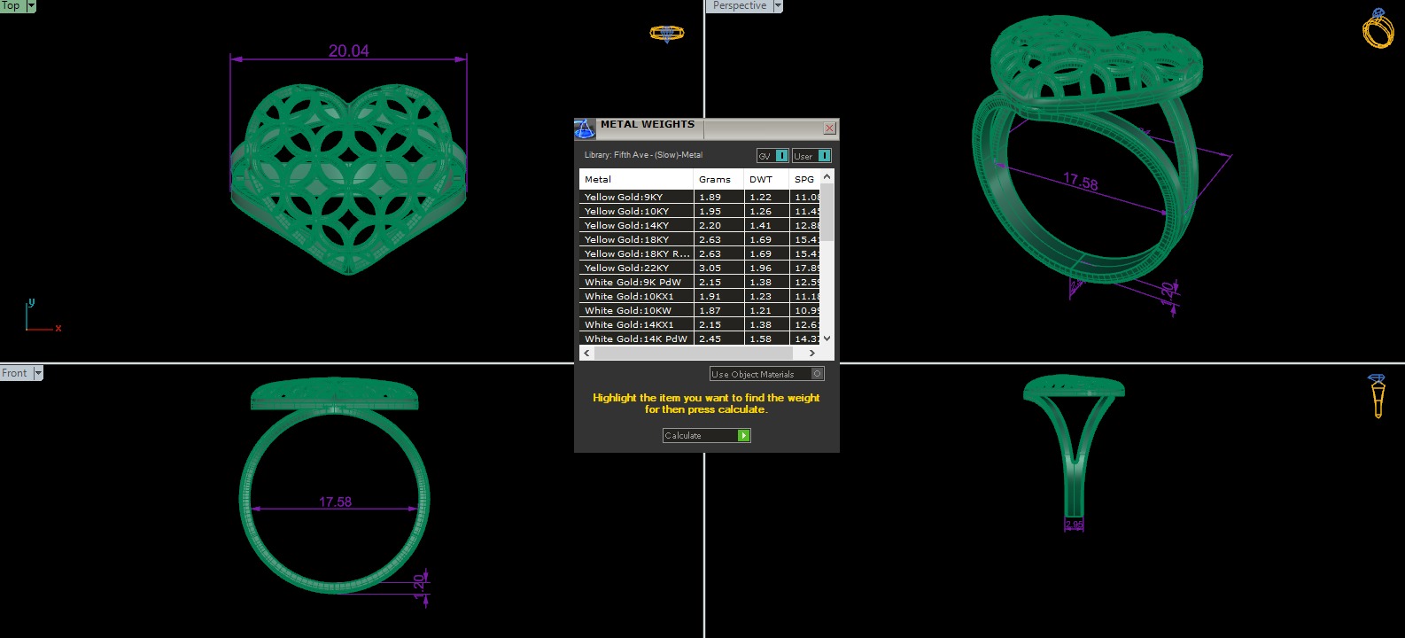 Plain Gold Ring 3D print model_3