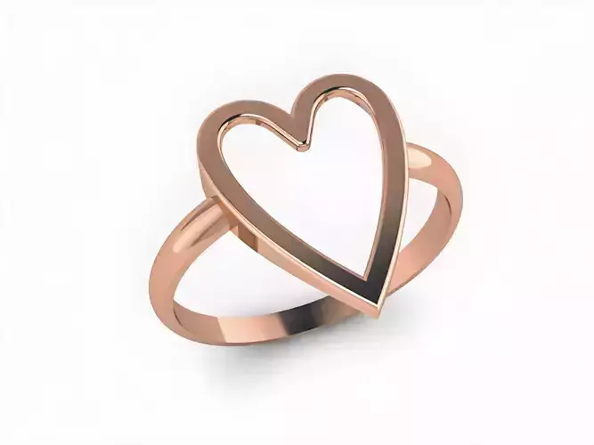 Plain Gold Heart Ring