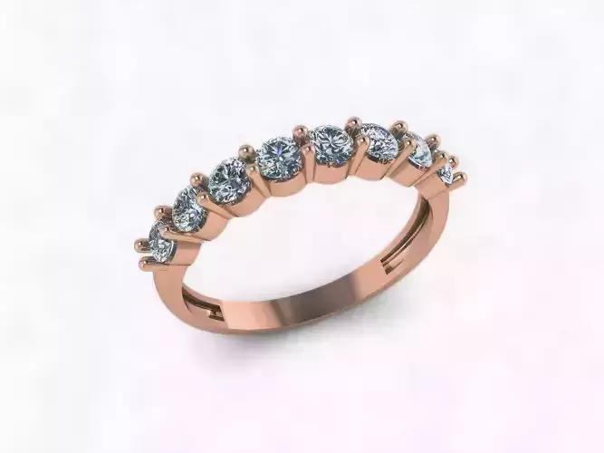 Diamond Band Ring 3D print model